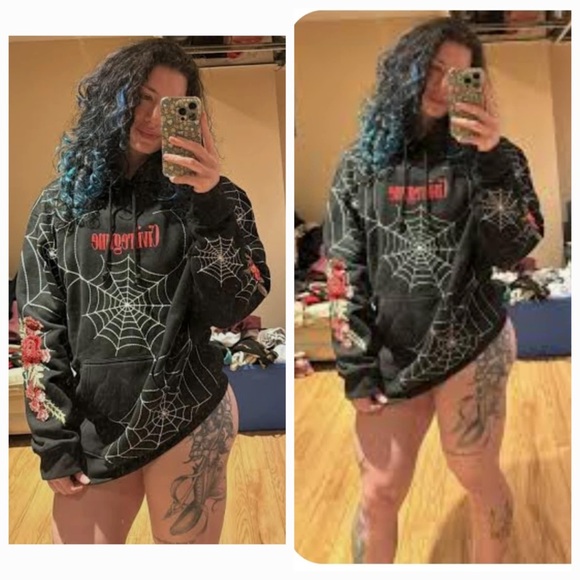 Civil Regime AOP Spider Web Hoodie ( RARE ) - UNISEX SIZE MEDIUM